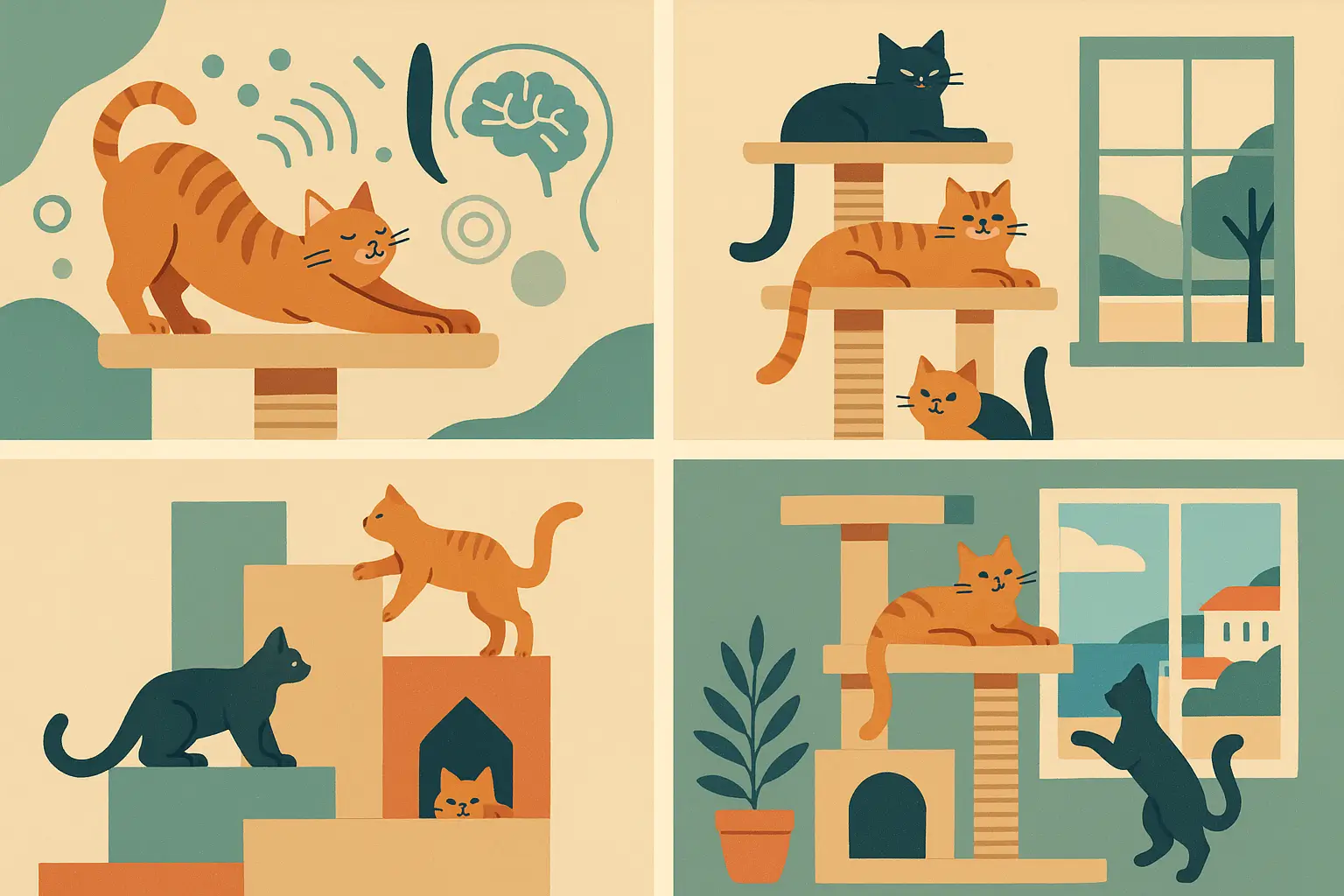 do cat trees make cats happy