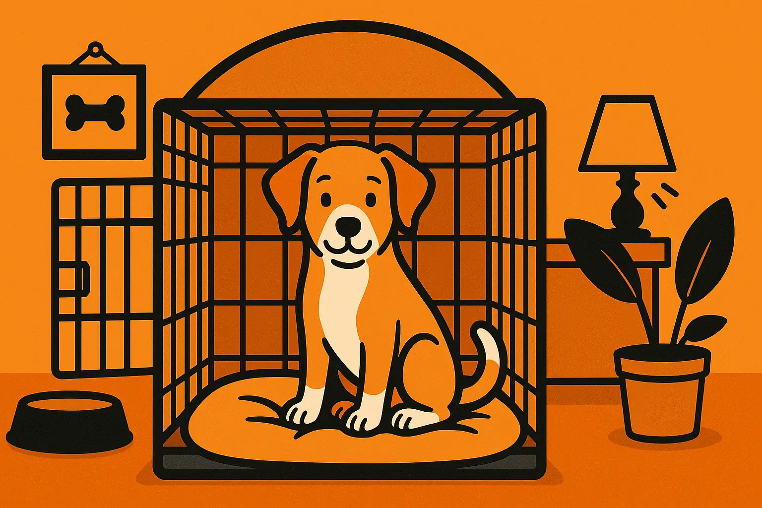 dog cage training