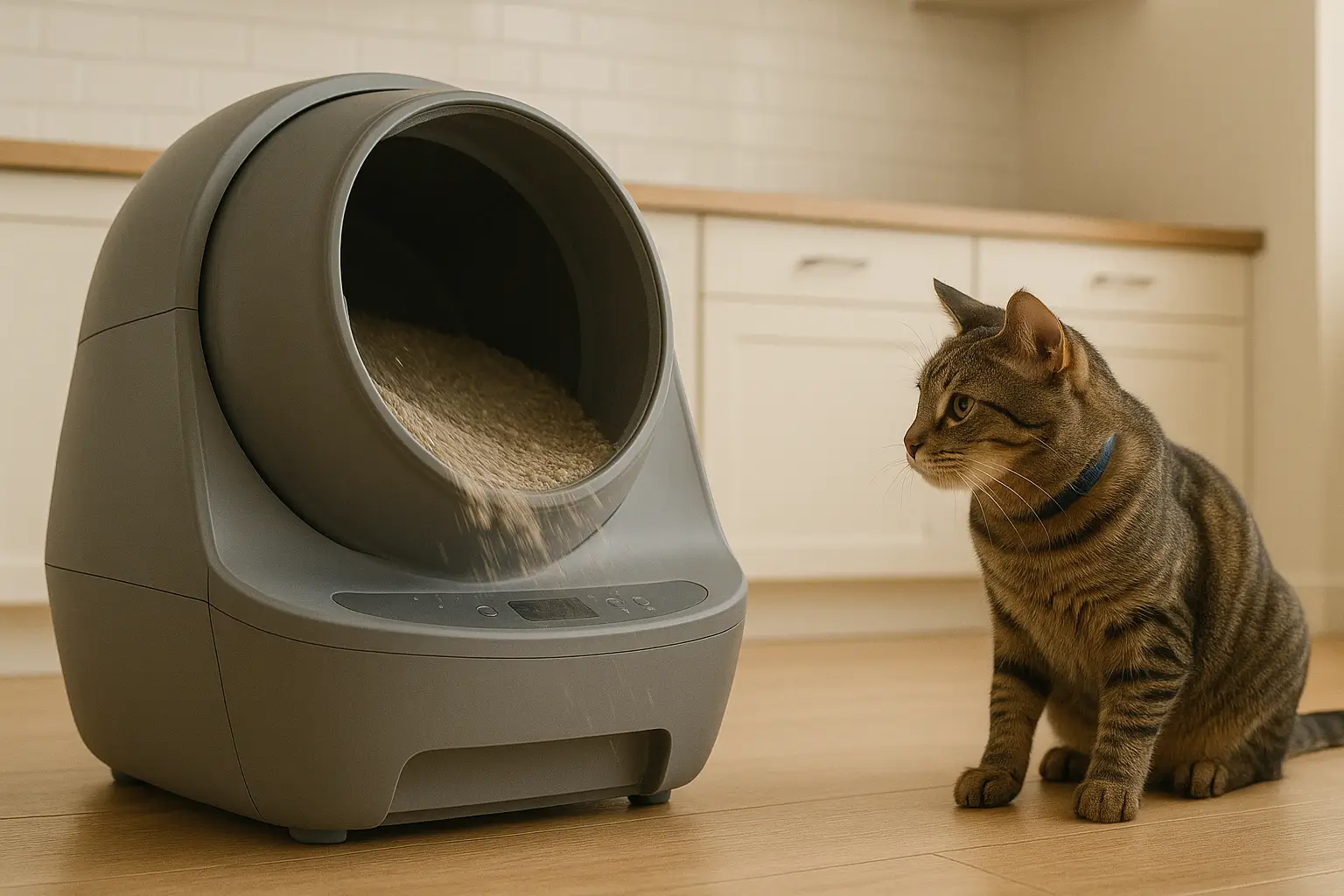 rotating cat litter box