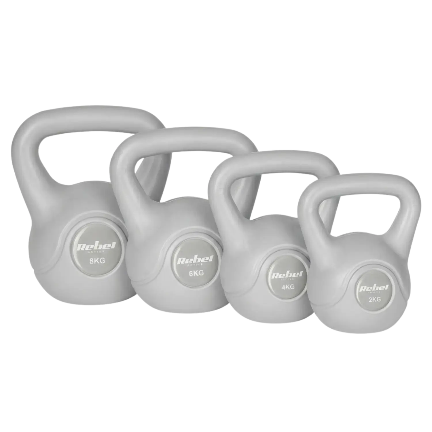 Rebel Active Cement Kettlebell Set 20kg (2kg, 4kg, 6kg, 8kg)