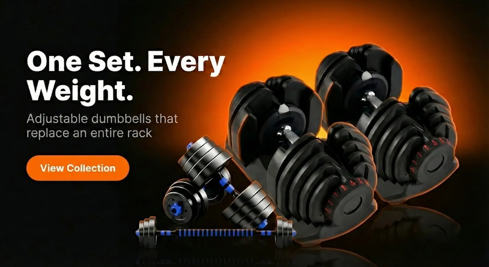 adjustable dumbbells banner