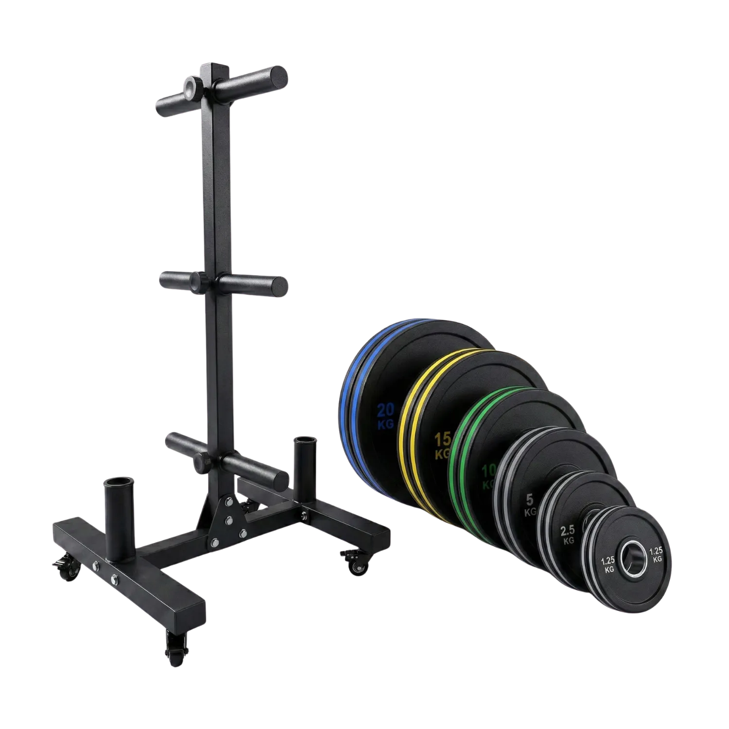 107.5kg weight plate set + rack