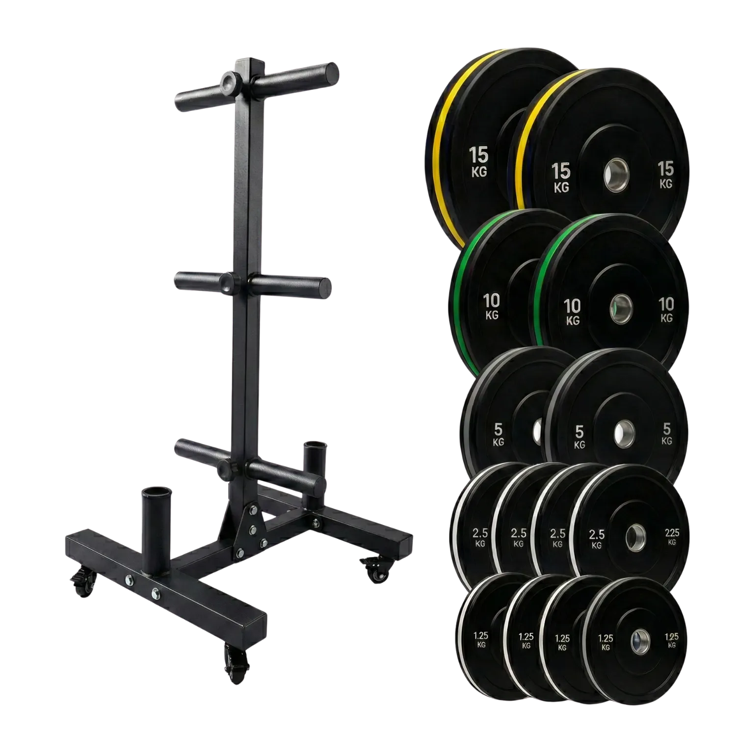 75kg weight plates + rack