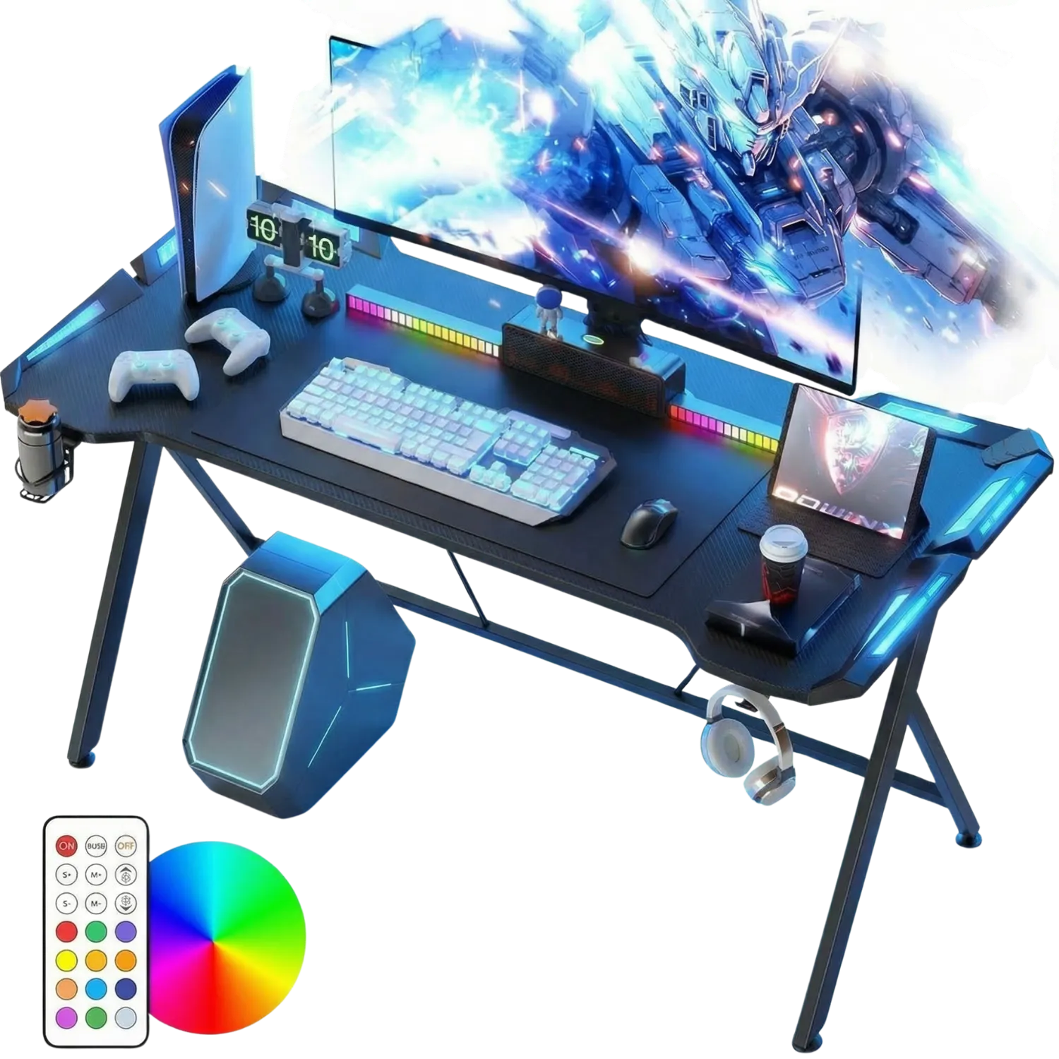 120 cm Led Desk - Black