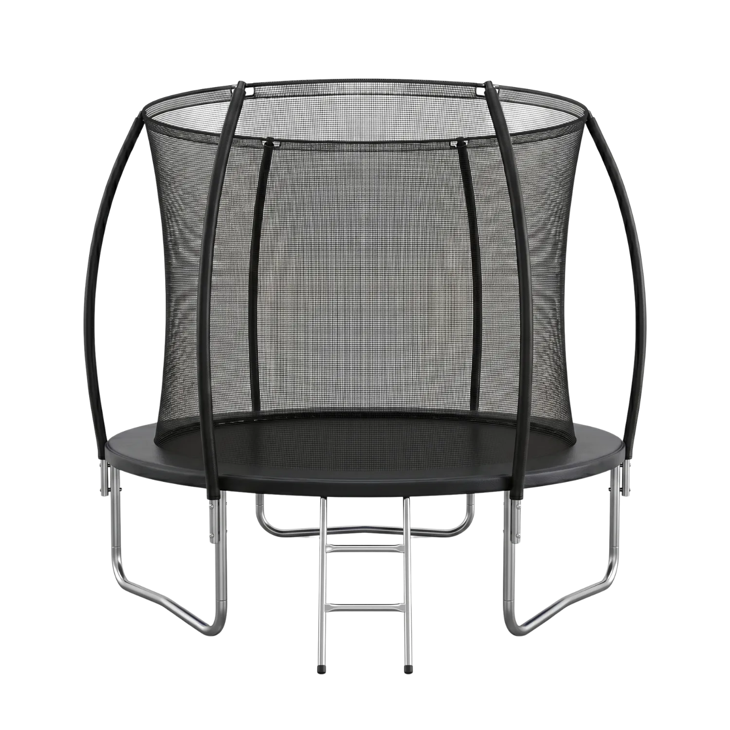 244cm Outdoor Trampoline with Safety Enclosure Net, and Ladder
