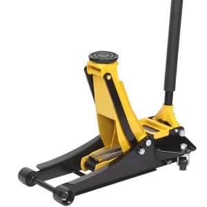 Υδραυλικός γρύλος δαπέδου 4 τόνων με εκτεταμένη λαβή και περιστρεφόμενους τροχούς 360°