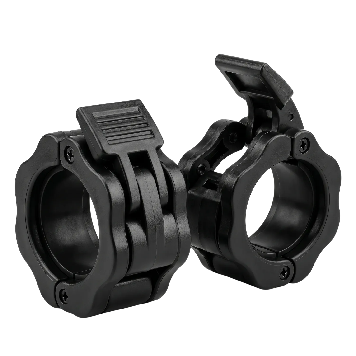 Quick-Release Barbell Collar Clamps – 50mm, Black (Pair)