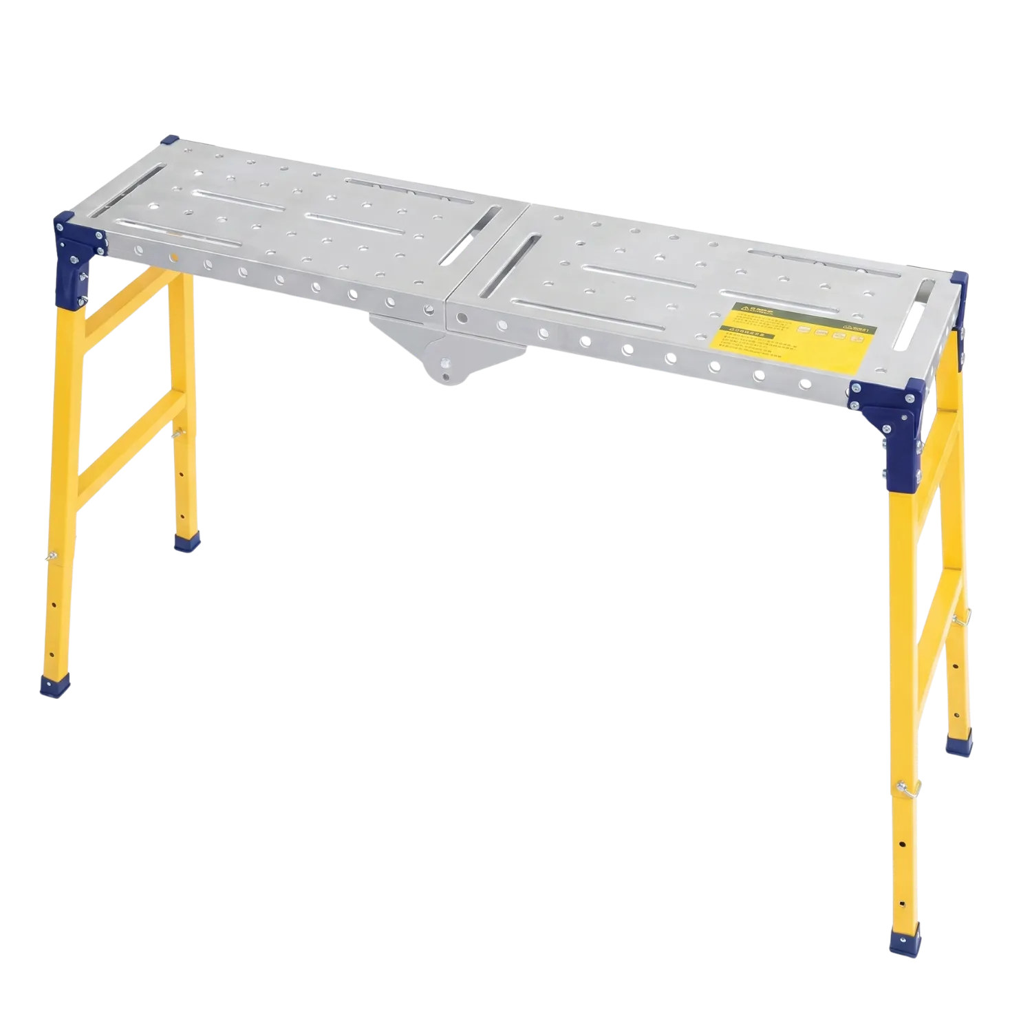 Folding Work Platform Bench – Adjustable Height Standing Scaffold with 500kg Load Capacity