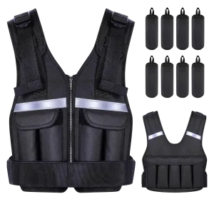 Ρυθμιζόμενο γιλέκο βάρους 8kg με αφαιρούμενα βάρη - Αναπνεύσιμο γιλέκο προπόνησης για άνδρες και γυναίκες