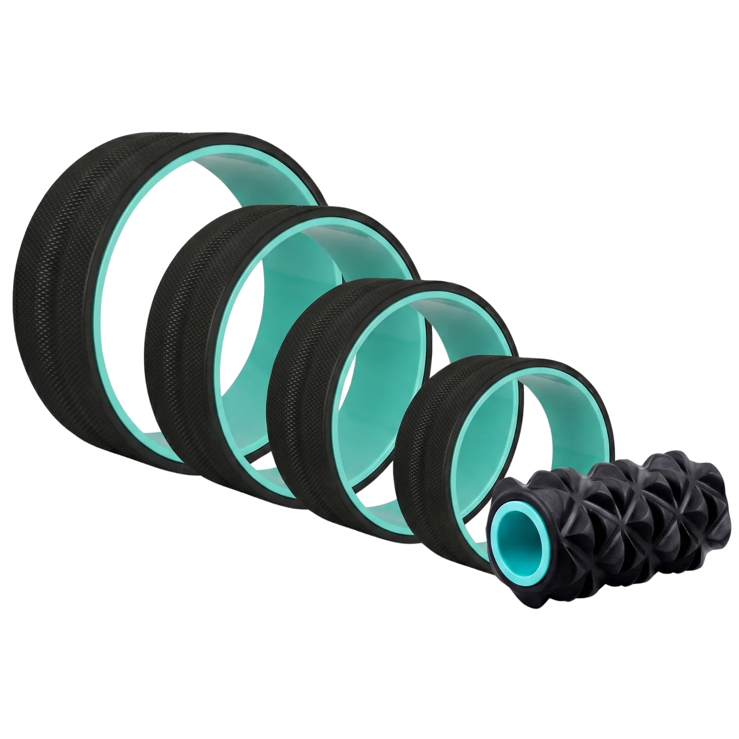5-Piece Yoga Wheel and Foam Roller Set