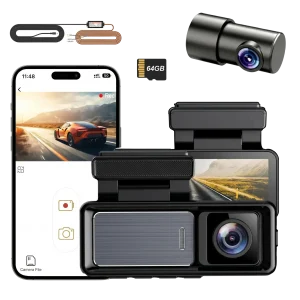 RUGOTUYONR 4K Dual Dash Cam με ACC Hardwire Kit, WiFi και κάρτα 64GB