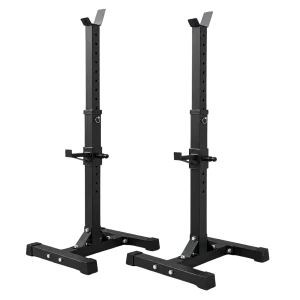 Ρυθμιζόμενες βάσεις ραφιών squat (ζεύγος) | 101cm-168cm ύψος | Βάσεις μπάρας για οικιακή γυμναστική