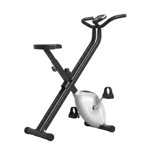 Foldable Magnetic Exercise Bike with LCD Monitor and Adjustable Resistance