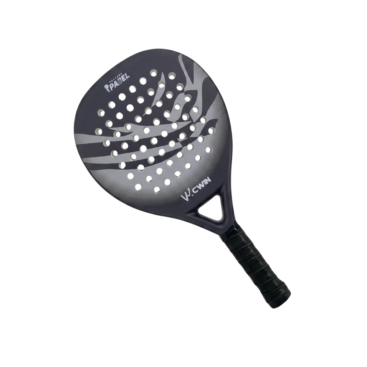 CWIN Force Pro Padel Racket (Gray) – Carbon-Fibre Paddle with EVA Core and Protective Cover