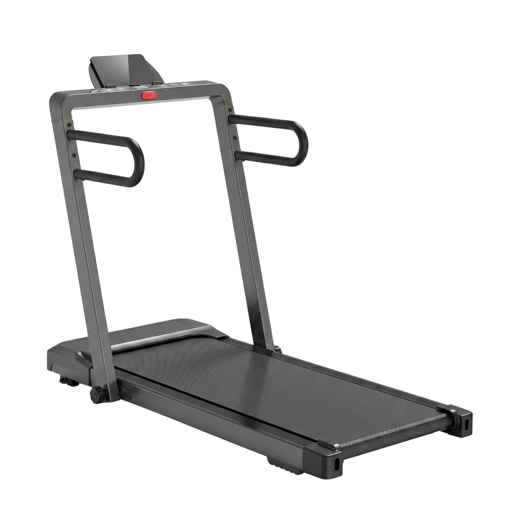 Smart Folding Electric Walking Treadmill with Touchscreen Console and U-Shaped Handrail