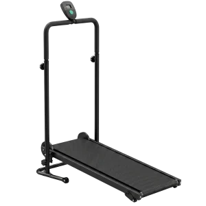 Non-Electric Manual Folding Treadmill with Dual Flywheel and Digital Tracker