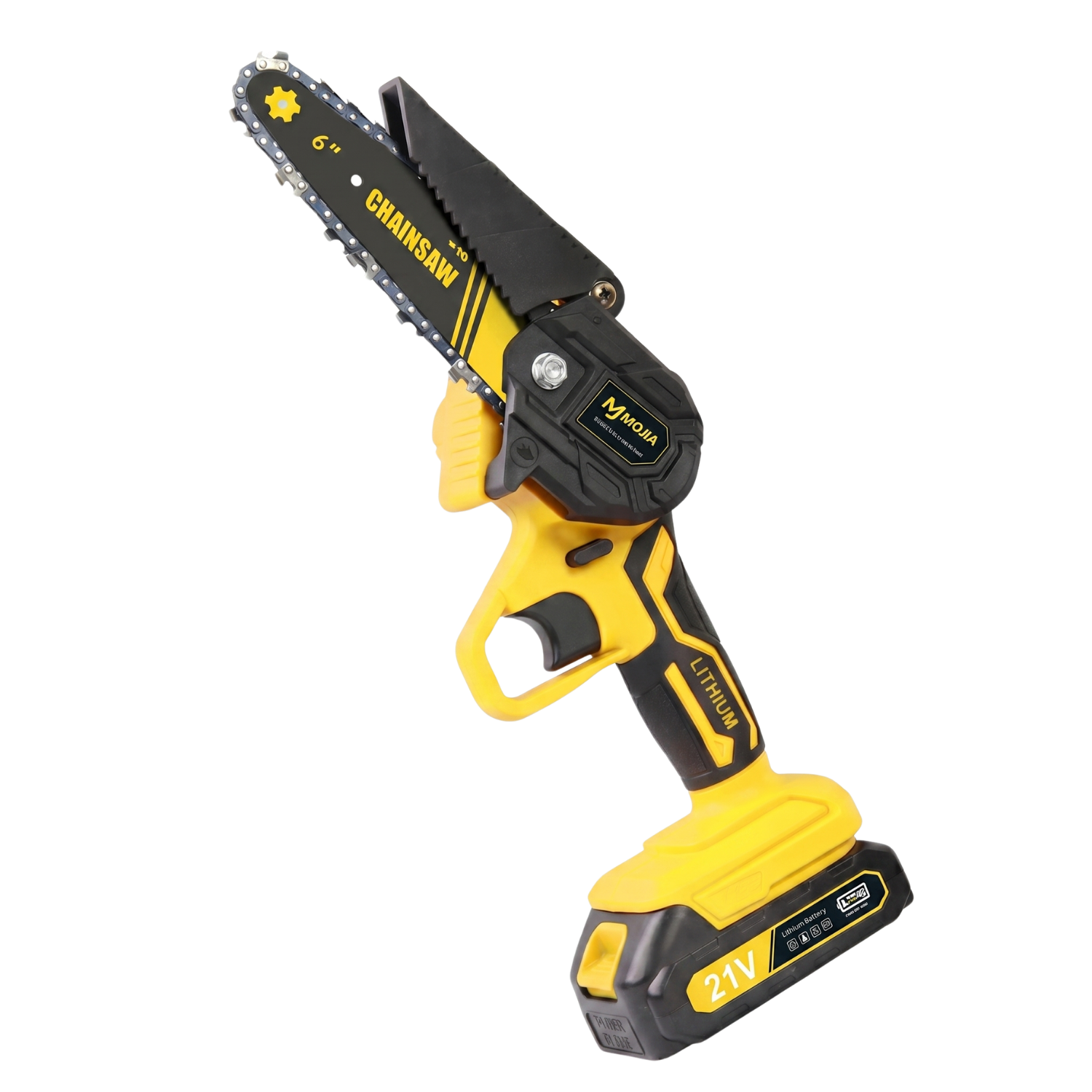 21V Cordless Mini Chainsaw – 15cm Handheld Electric Pruning Saw with Lithium Battery