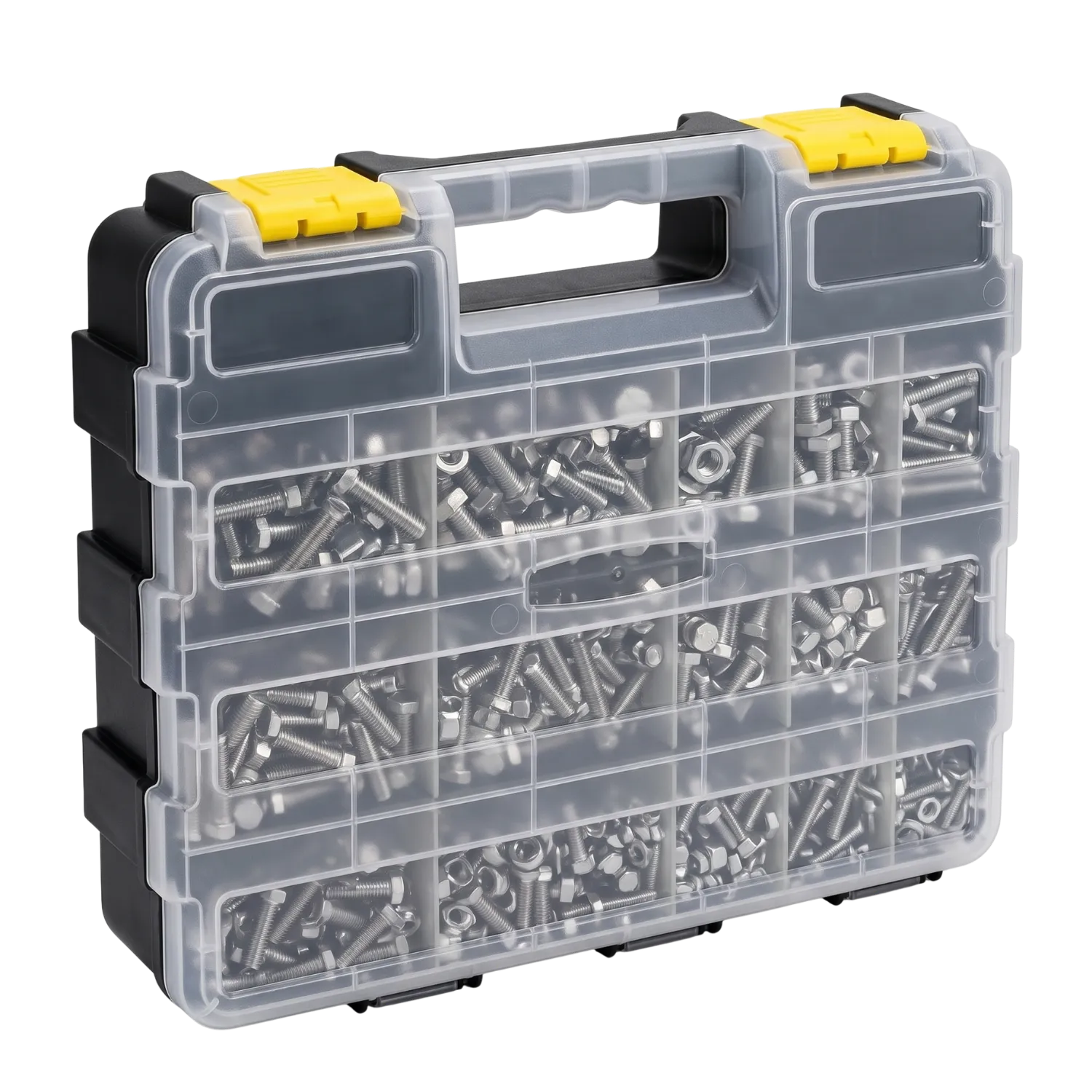 1575-Piece 304 Stainless Steel Nuts, Bolts and Washers Assortment Kit with Double-Sided Organiser Case