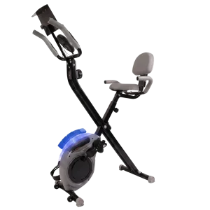 Tousains Magnetron Folding Exercise Bike with Silent Magnetic Resistance & Adjustable Backrest