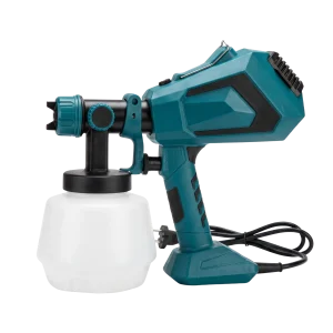 Electric HVLP Paint Spray Gun with 2.5mm Brass Nozzle and Adjustable Flow Control