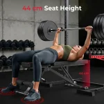 Adjustable weight bench with a 44 cm seat height
